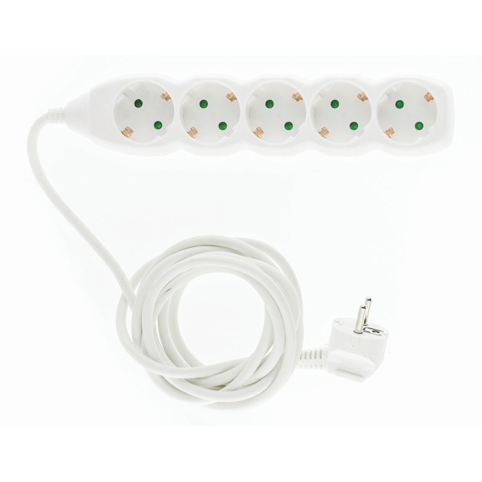 Prelungitor ENTAC 5 prize 5m, 5xG1mmp Tipe F Schuko cu protectie copii