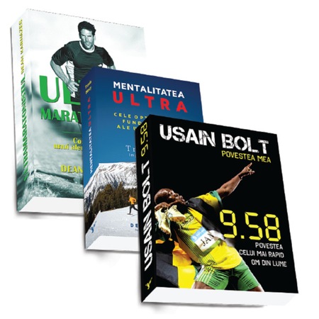 Pachet 3 Carti Ultramaratonistul Dean Karnazes Mentalitatea Ultra Travis Macy Si Usain Bolt Povestea Mea Usain Bolt Emag Ro
