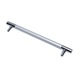 Maner cilindric model ZA 278, 128 mm, finisaj aluminiu /crom lucios