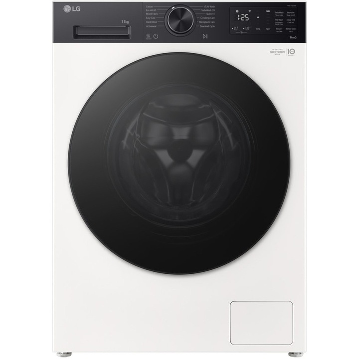 Masina de spalat LG,F4X5511THB,capacitate 11 kg, 1400 RPM, Inverter Direct Drive, AI DD, TurboWash360˚, Steam, Dozator Automat,Cls A, Alb