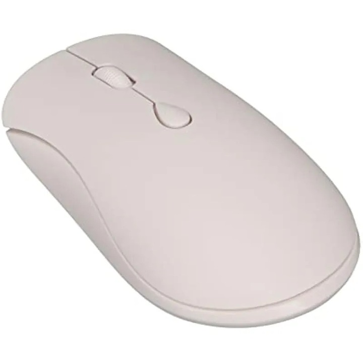 Безжична мишка K0588-CJ-260911-4083, безшумна, ергономична, 2.4 GHz/USB, презареждаема 500 mAh, 800/1200/1600 DPI, бледорозова