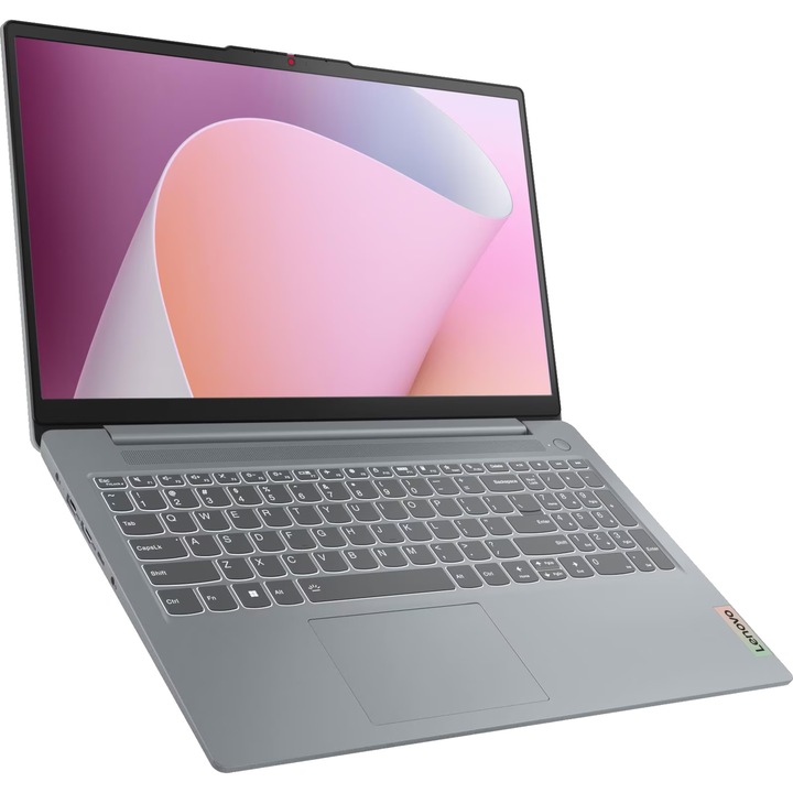 Laptop Lenovo IdeaPad Slim 3 15ABR8, AMD Ryzen 7 5825U, 15.6", IPS, 8 GB RAM DDR4, 512 GB SSD, Radeon Graphics, Fara sistem de operare, Arctic Grey