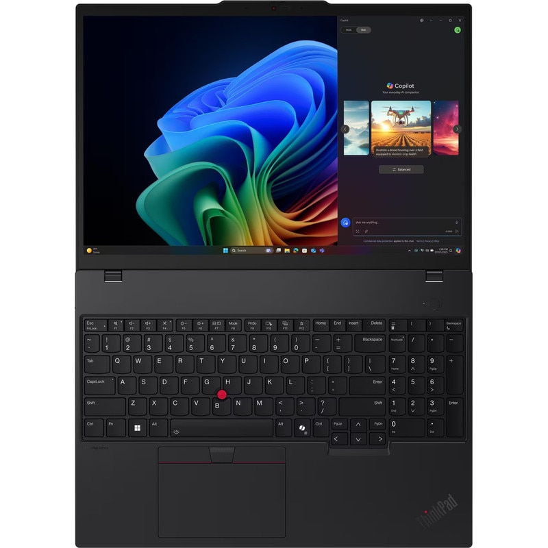 Laptop Lenovo 16'' ThinkPad T16 Gen 4, WUXGA IPS, Procesor AMD Ryzen™ AI 5 PRO 340 (16M Cache, up to 4.8 GHz), 32GB DDR5, 1TB SSD, AMD Radeon 840M, Win 11 Pro, Black