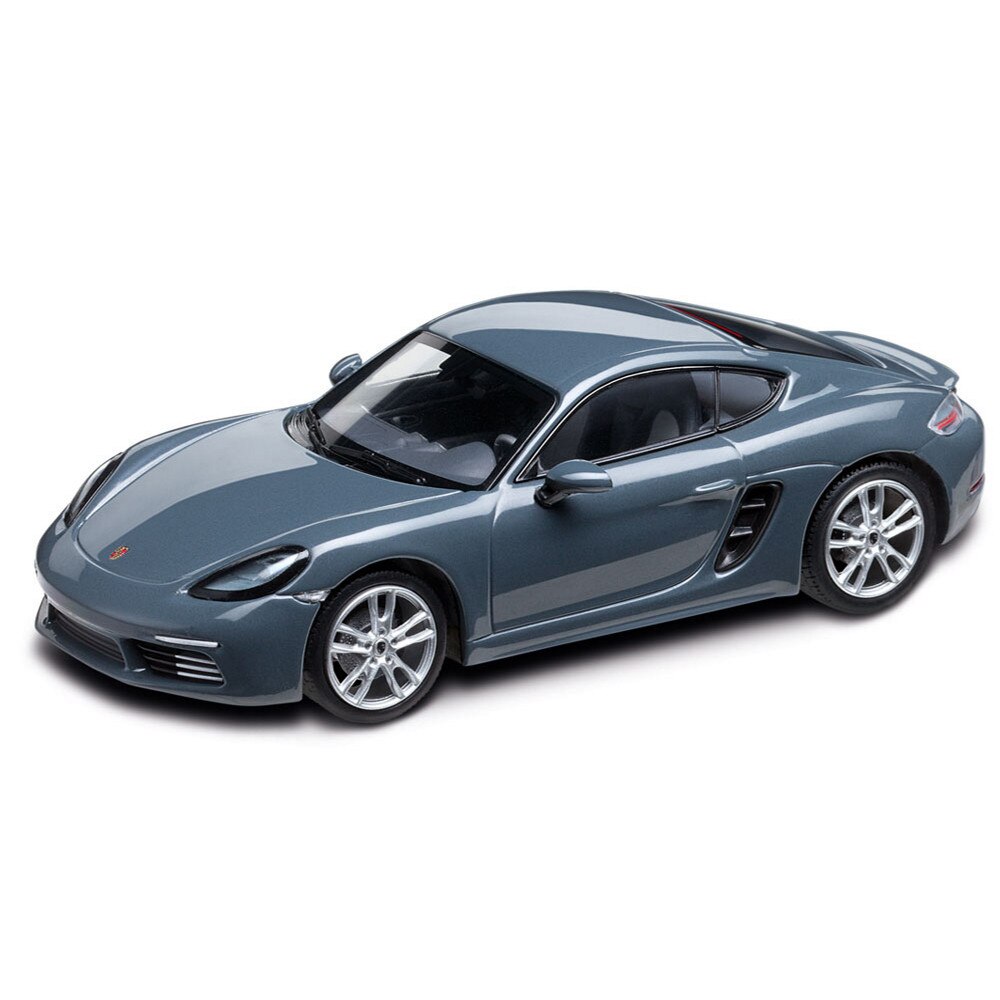 Macheta Auto Porsche 982 Cayman, Graphite Blue Metallic, 1:43, Albastru