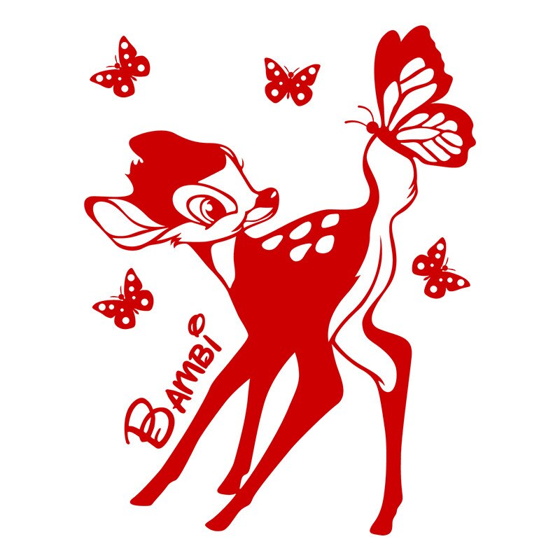Sticker Decorativ - SMAER - Bambi - 60cm x 45cm - Rosu