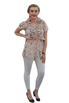 Bluza lunga tip tunica de vara, cu elastic in talie, D&J Exclusive, Bej Bluza lunga tip tunica de vara, cu elastic in talie, D&J Exclusive, Bej