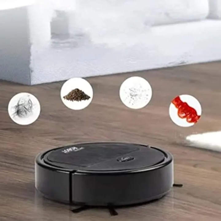 Robot Vacuum Cleaner with Mop, 3000Pa Quiet Suction, WiFi/App/Alexa, Anti-Collision Detection, Ideal for Pet Hair, Hard Floors and Low Carpets