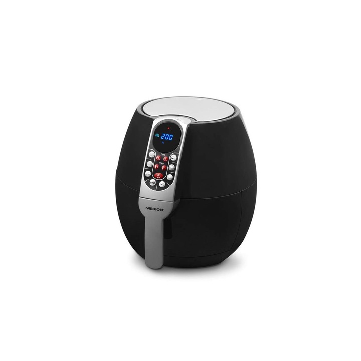 Friteuza cu aer cald Ariete AIRY FRYER XXL 4618/01, 1800W, 5.5 L, 7 programe, Timer, Ecran LCD tactil, Rosu