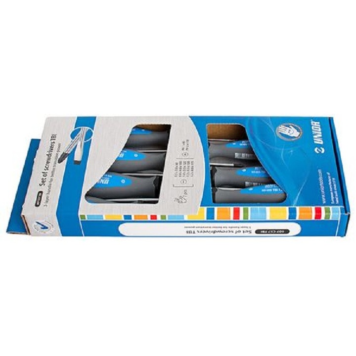 Комплект плоски и кръстати отвертки TBI Unior ,7pcs
