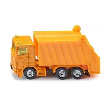 Camion de gunoi, Siku, 0811, Metal si plastic, 9,8 x 3,5 x 7,8 cm, Oranj Camion de gunoi, Siku, 0811, Metal si plastic, 9,8 x 3,5 x 7,8 cm, Oranj