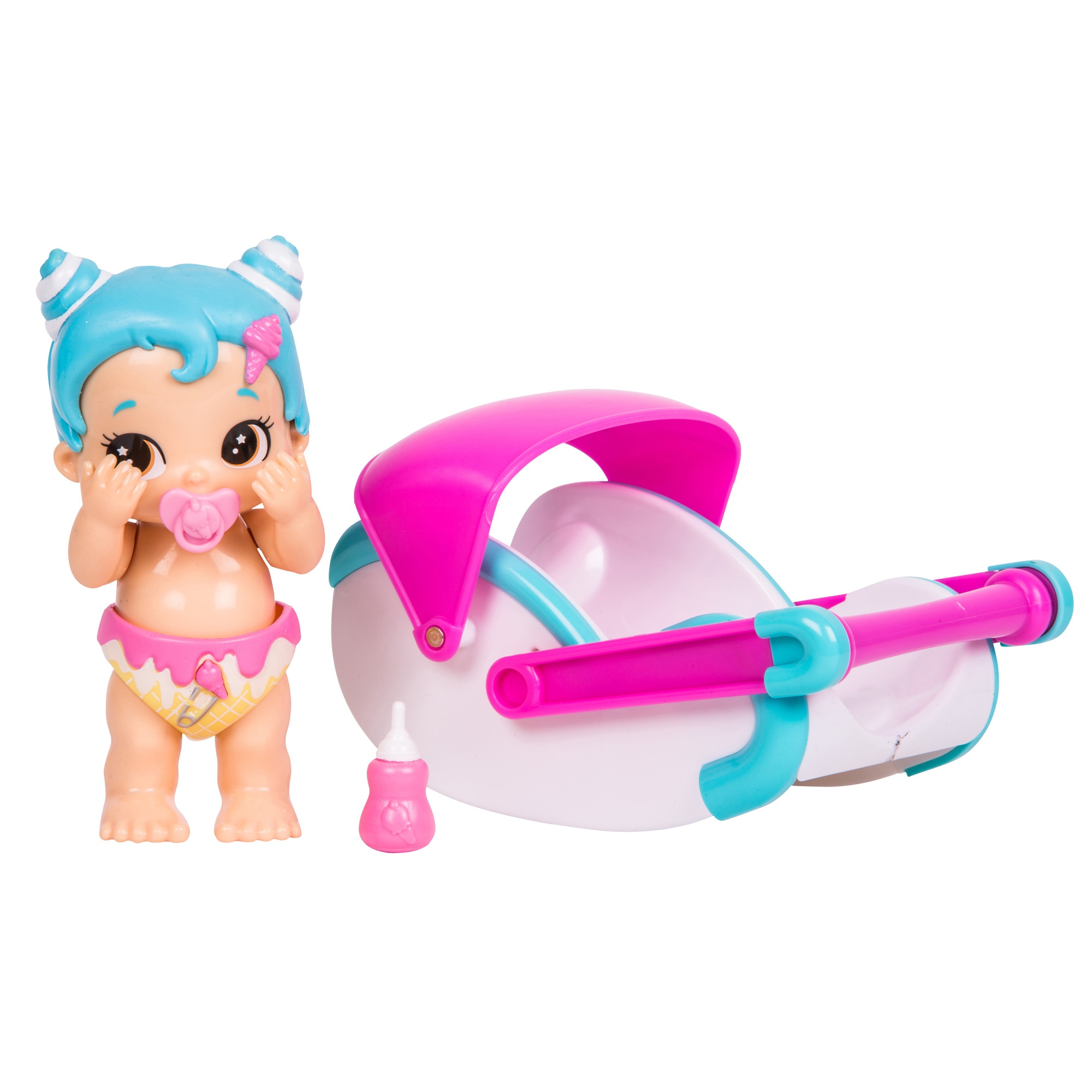 Bebelus cu functii si accesorii Little Live Babies, Swirlee