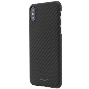 Husa de protectie Vetter Clip-On Ultra Slim pentru Apple iPhone X, Kevlar, Black Husa de protectie Vetter Clip-On Ultra Slim pentru Apple iPhone X, Kevlar, Black