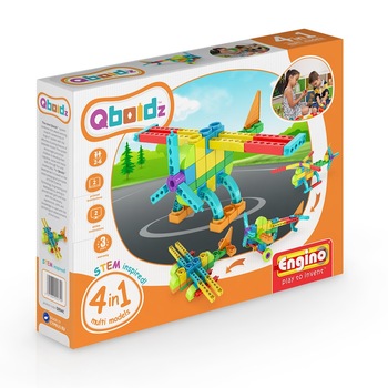 Joc de constructie creativ, Engino Qboidz 4 in 1 Multimodele (Avioane Acrobatice) Joc de constructie creativ, Engino Qboidz 4 in 1 Multimodele (Avioane Acrobatice)