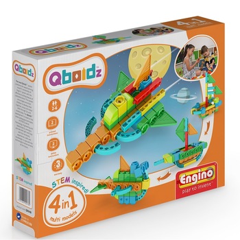 Joc de constructie creativ, Engino Qboidz 4 in 1 Multimodele (Nava Spatiala) Joc de constructie creativ, Engino Qboidz 4 in 1 Multimodele (Nava Spatiala)