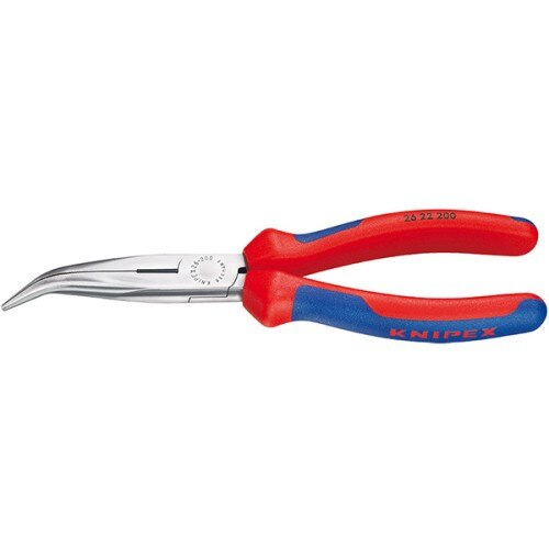 Cleste cu cioc semirotund si suprafata taietoare indoit, KNIPEX, 26 22 200, CrV, 200 mm