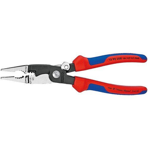 Cleste pentru instalatii electrice, KNIPEX, 13 92 200, otel special, 200 mm, Capacitate: 0,5 - 2,5 mm²