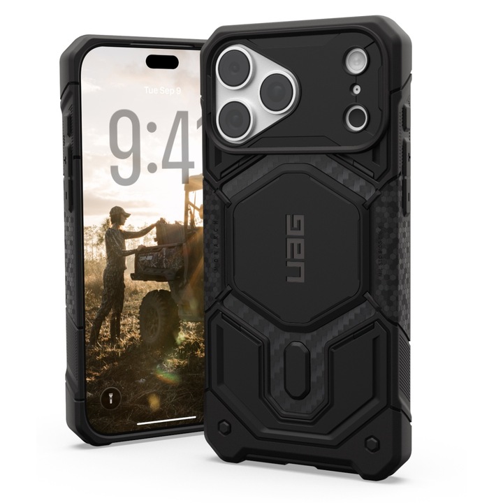 Husa UAG Monarch Pro Magsafe Carbon Fiber pentru iPhone 18 Pro Max / 17 Pro Max, protectie premium, usoara, slim