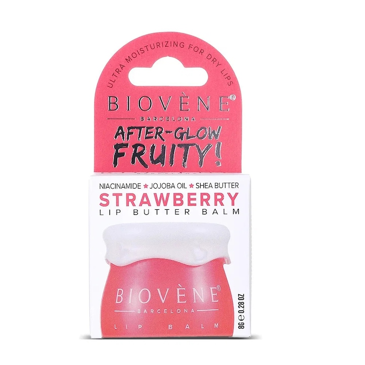Ruj Biovene, Strawberry + Niacinamide, roz, 8 g