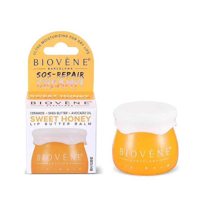 Ruj Biovene, Honey + Ceramide, Balsam de buze, 8 g