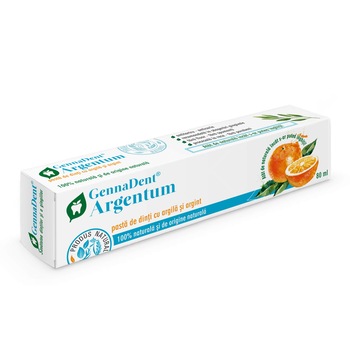 Argentum - Pasta de Dinti cu Argila si Argint, GennaDent 80 ml Argentum - Pasta de Dinti cu Argila si Argint, GennaDent 80 ml