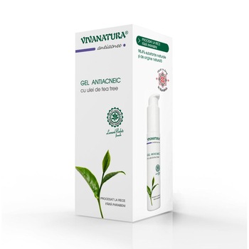 Gel antiacneic cu ulei de Tea-Tree, VivaNatura 50ml Gel antiacneic cu ulei de Tea-Tree, VivaNatura 50ml