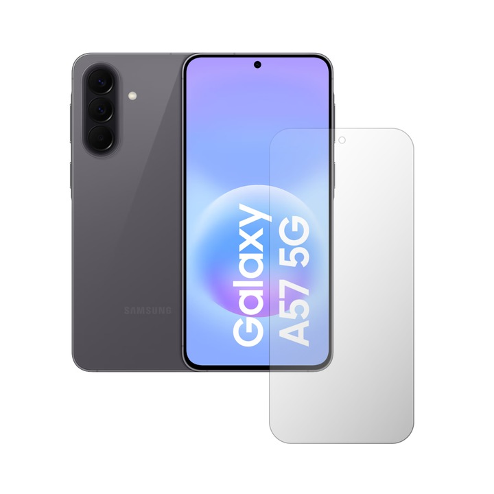 Folie Protectie Ecran Folie24, pentru Samsung Galaxy A57, 1X Ultra-Clear cu Acoperire Case-Friendly ( Compatibile cu Carcasa ), Adeziva, Flexibila cu Auto Regenerare