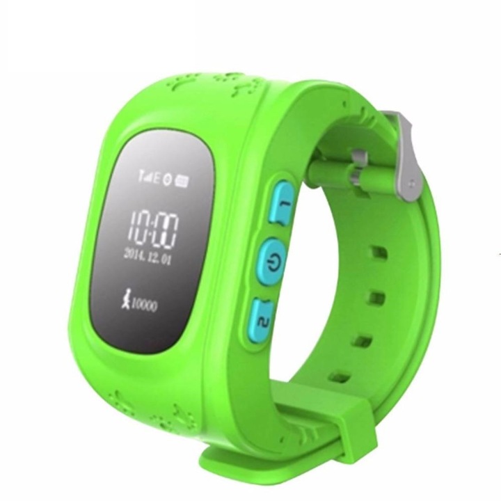 Детски smart часовник, Q50, Smartwatch, SIM карта, GPS, Зелен