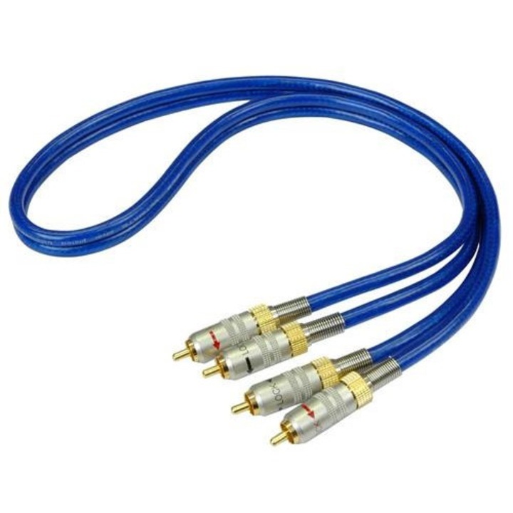 Cablu audio rca - rca DLS SL0.8US Silver Plated, 0.8m