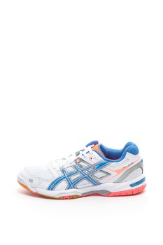 Asics, Pantofi sport pentru volei Gel-Spike 2, Alb/Gri/Albastru, 6 Asics, Pantofi sport pentru volei Gel-Spike 2, Alb/Gri/Albastru, 6