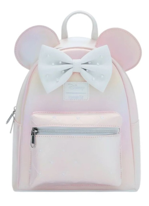 Раница Loungefly Disney Minnie Mouse Pink Pearl, 26 см, перлено розова