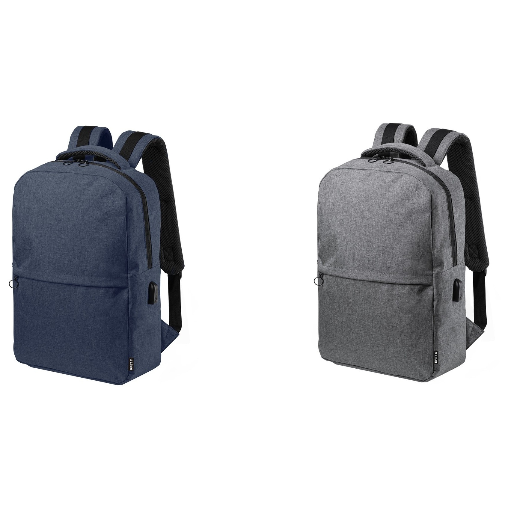 Rucsac Laptop AiKonTel AiDesign, USB, Compartiment Laptop 15” si Tableta 10”, Spate Captusit, RPET 600D, Albastru
