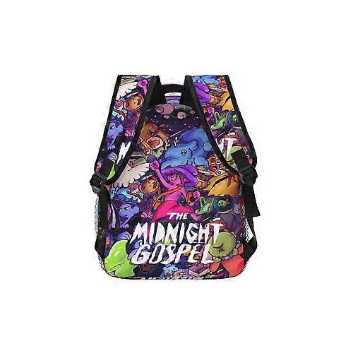 Rucsac, Oxford 600D (poliester) cu imprimeu The Midnight Gospel, compartiment pentru laptop 15 inch, bretele late si ventilate, rezistent la stropire, multicolor