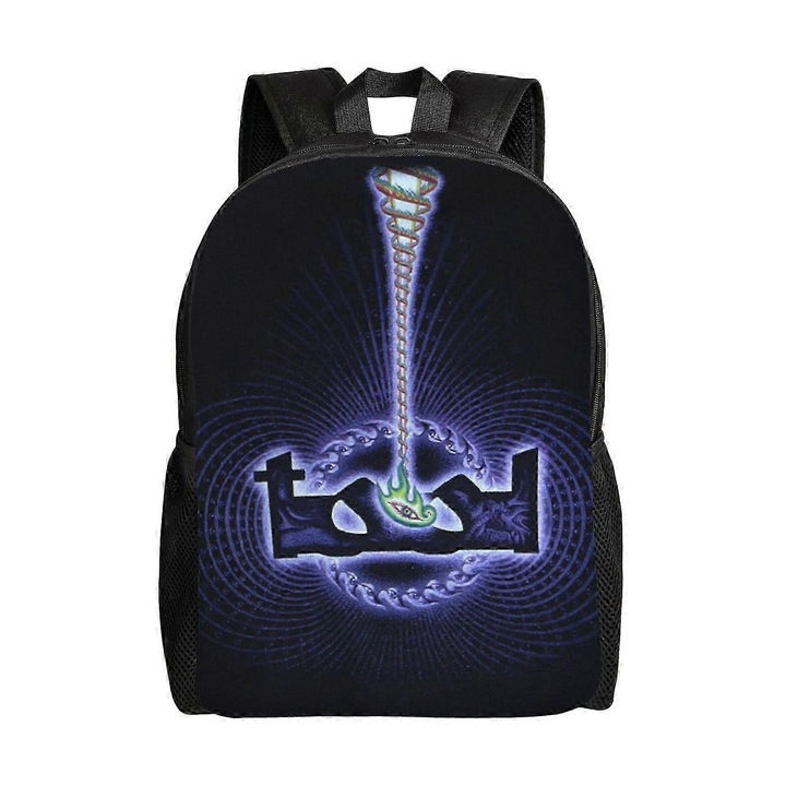 Rucsac unisex din Oxford 600D, compartiment pentru laptop 15", rezistent la stropire, imprimeu artistic, Multicolor