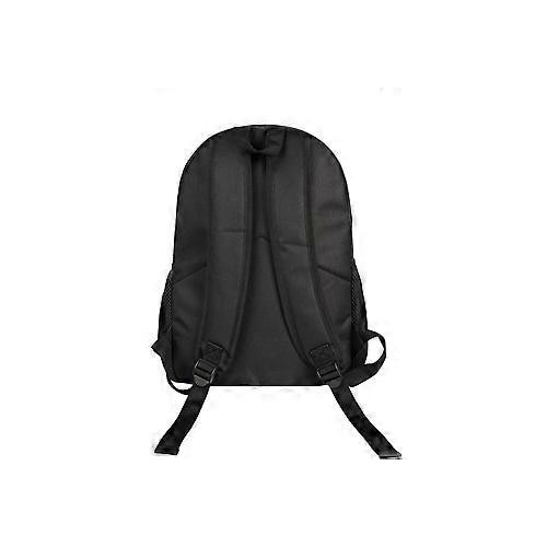 Rucsac din poliester 600D Oxford cu imprimeu frontal Aerosmith, rezistent la apa, compartiment pentru laptop 15", negru/alb
