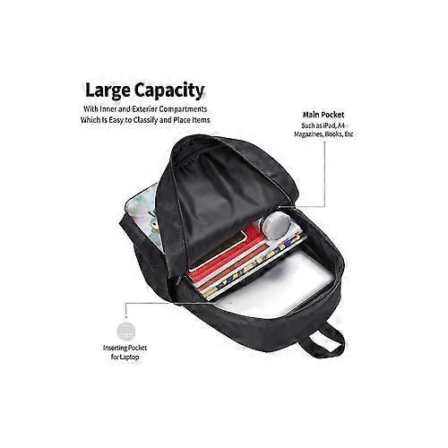 Rucsac cu imprimeu pentru copii, material Oxford 600D (poliester), compartiment pentru laptop 15 inch, bretele reglabile, Multicolor