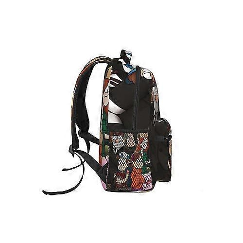 Rucsac din poliester 600D cu imprimeu Gravity Falls, compartiment pentru laptop 15", multicolor