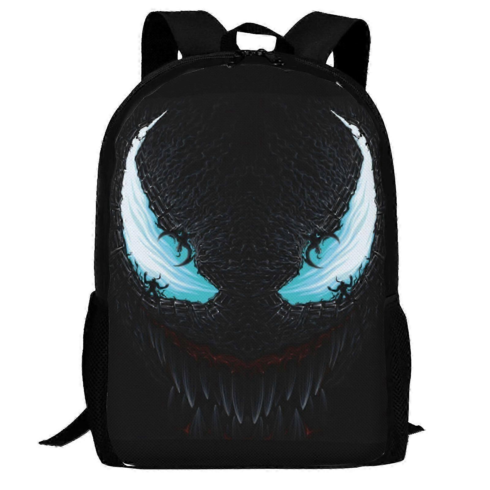 Rucsac pentru laptop din Oxford 600D cu imprimeu Venom, compartiment pentru 15", negru