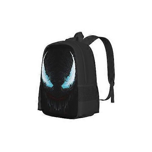 Rucsac pentru laptop din Oxford 600D cu imprimeu Venom, compartiment pentru 15", negru