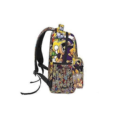Rucsac din Oxford 600D cu print The Simpsons, compartiment pentru laptop 15 inch, curele reglabile si buzunare laterale, multicolor