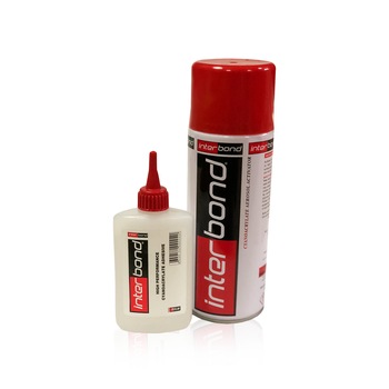 Adeziv cu activator Interbond, cianoacrilat, 100g + 400ml Adeziv cu activator Interbond, cianoacrilat, 100g + 400ml