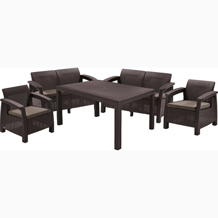 Set mobilier gradina Allibert Corfu Fiesta maro