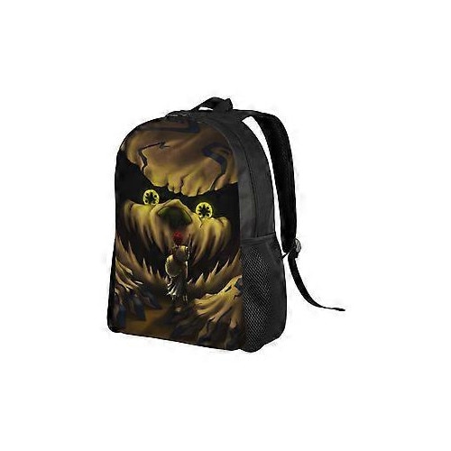 Rucsac din Oxford 600D cu fund PVC, imprimeu Gaara full print, compartiment pentru laptop 15 inch, multicolor