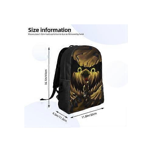 Rucsac din Oxford 600D cu fund PVC, imprimeu Gaara full print, compartiment pentru laptop 15 inch, multicolor