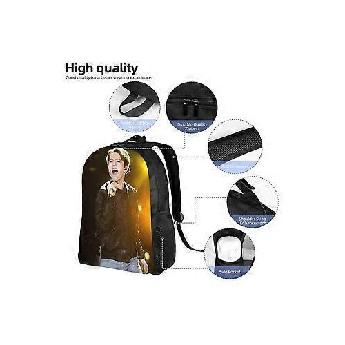 Rucsac textil Oxford 600D cu imprimeu frontal full-print, compartiment pentru laptop 15", multicolor