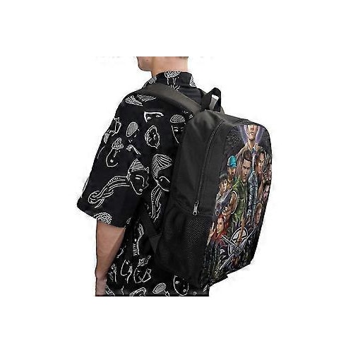 Rucsac pentru laptop din poliester 600D (Oxford) cu print Supernatural, multicolor, pentru laptop 15 inch