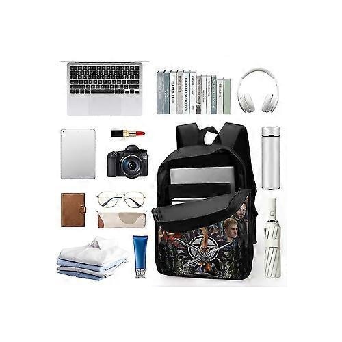 Rucsac pentru laptop din poliester 600D (Oxford) cu print Supernatural, multicolor, pentru laptop 15 inch