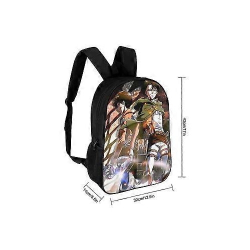 Rucsac pentru laptop din Oxford 600D cu imprimeu Attack on Titan, multicolor, pentru laptop 15 inch