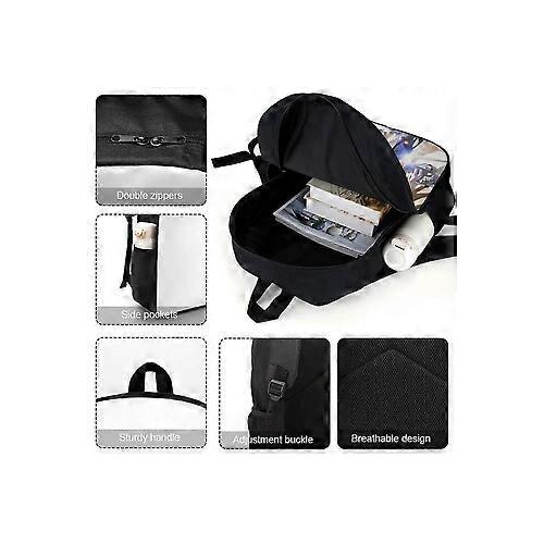 Rucsac pentru laptop din Oxford 600D cu imprimeu Attack on Titan, multicolor, pentru laptop 15 inch