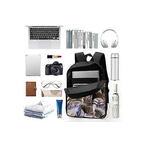 Rucsac pentru laptop din Oxford 600D cu imprimeu Attack on Titan, multicolor, pentru laptop 15 inch