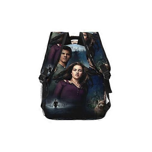 Rucsac din Oxford 600D cu imprimeu The Twilight Saga, compartiment pentru laptop 15", rezistent la stropire, bretele reglabile, Multicolor